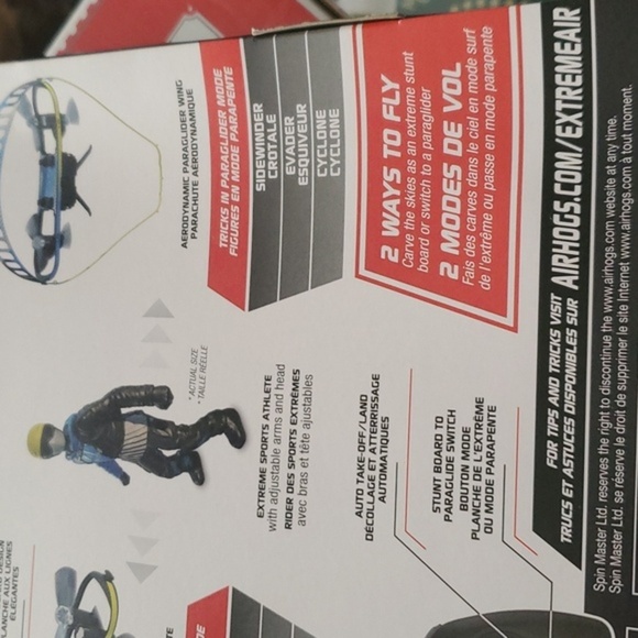 Air Hogs 2in1 Extreme Air Transformable RC Stunt Board to Paraglider new - Picture 8 of 10